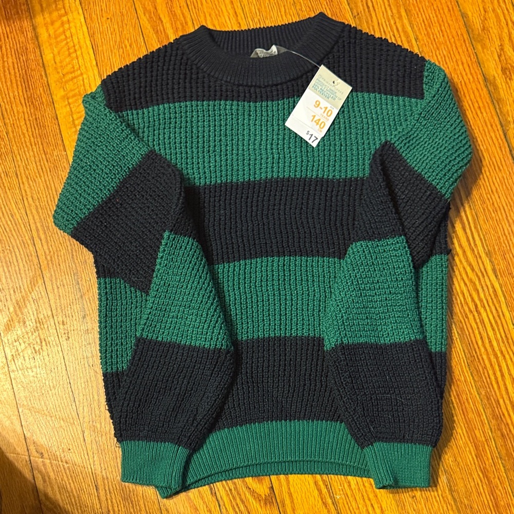 Striped Green and Black boys Sweater